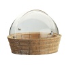 Корзина для хлеба круглая 48*38,5 см. полиротанг, крышка Roll-Top поликарбонат Pinti